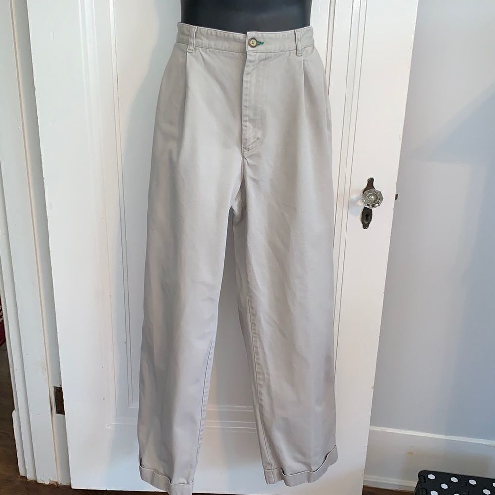 Tommy‎ Hilfiger pleat front cuffed hem khaki pants